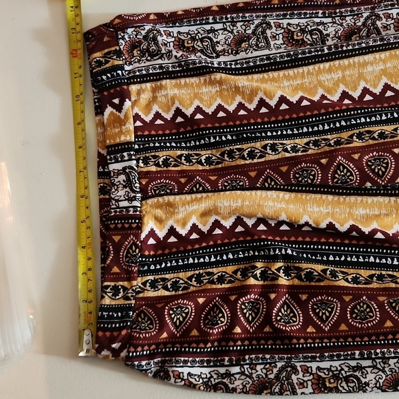 Eye Candy Pants Womens Size S  Boho Floral Bell Flare Stretch Bohemian 70s - Picture 7 of 10